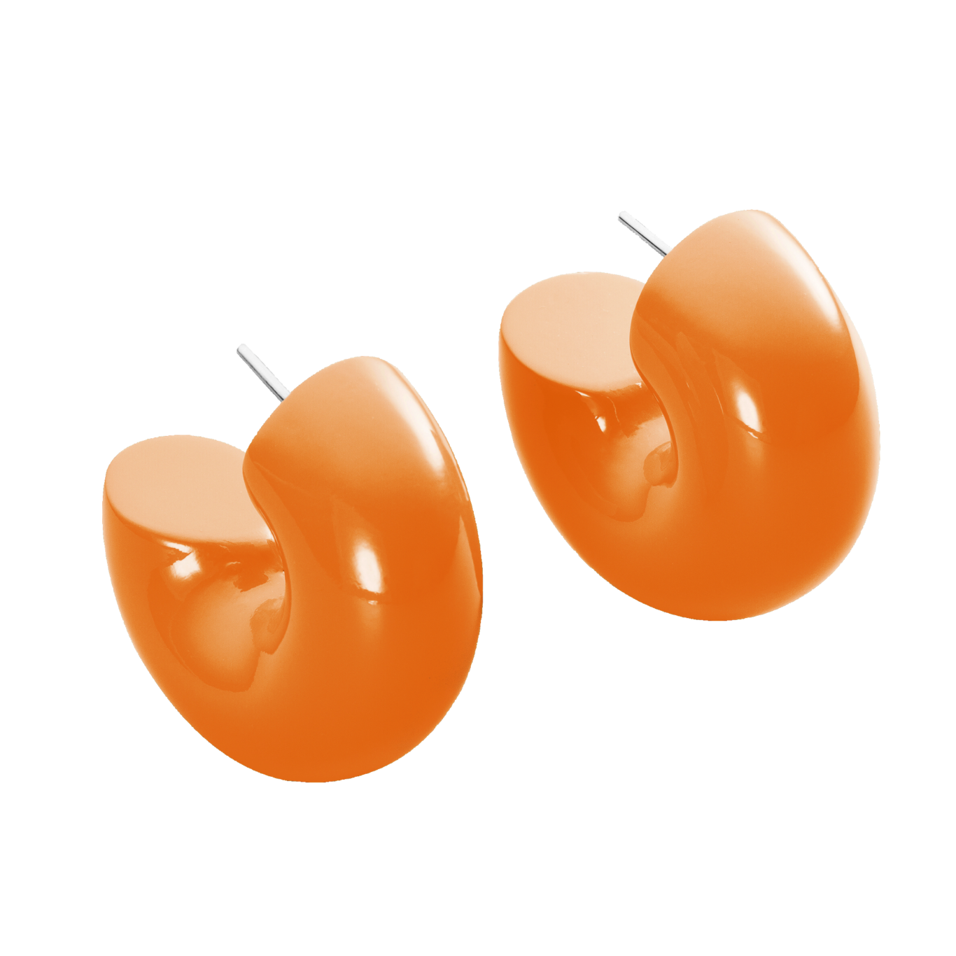 TBOEA03-Beam Earrings_ Deep Orange
