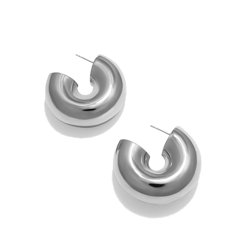 TBOEA03-Beam Earrings - Silver