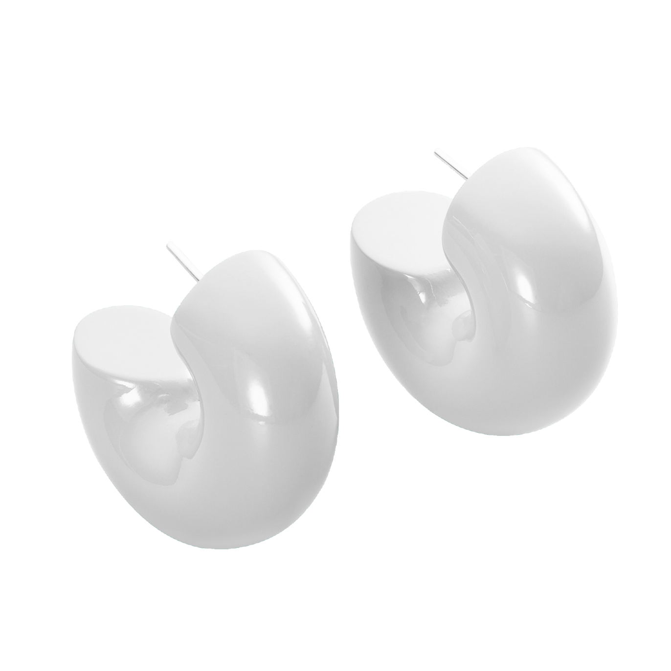 TBOEA03-Beam Earrings_ White