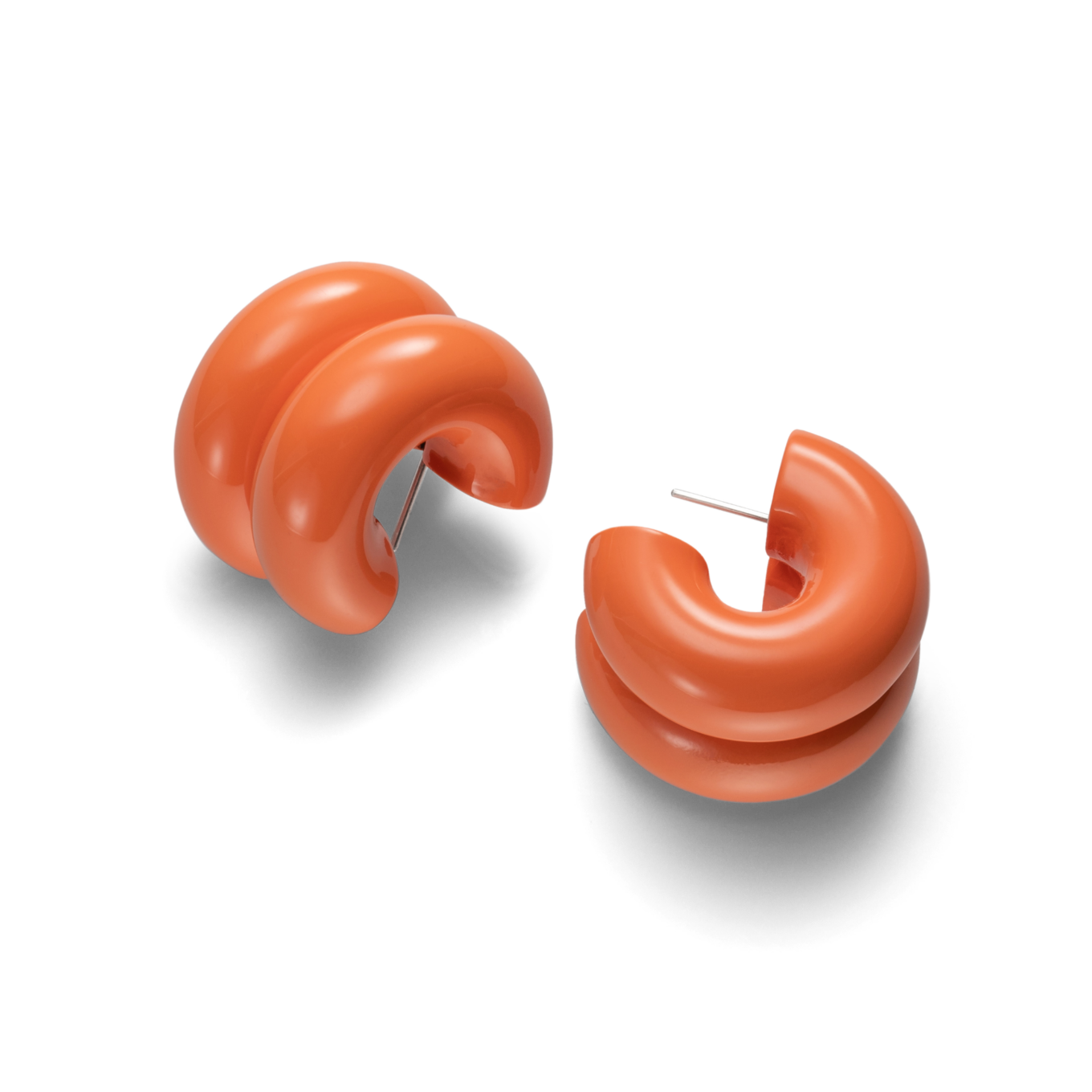 TBOEA04-Billow Earrings - Orange-PNG