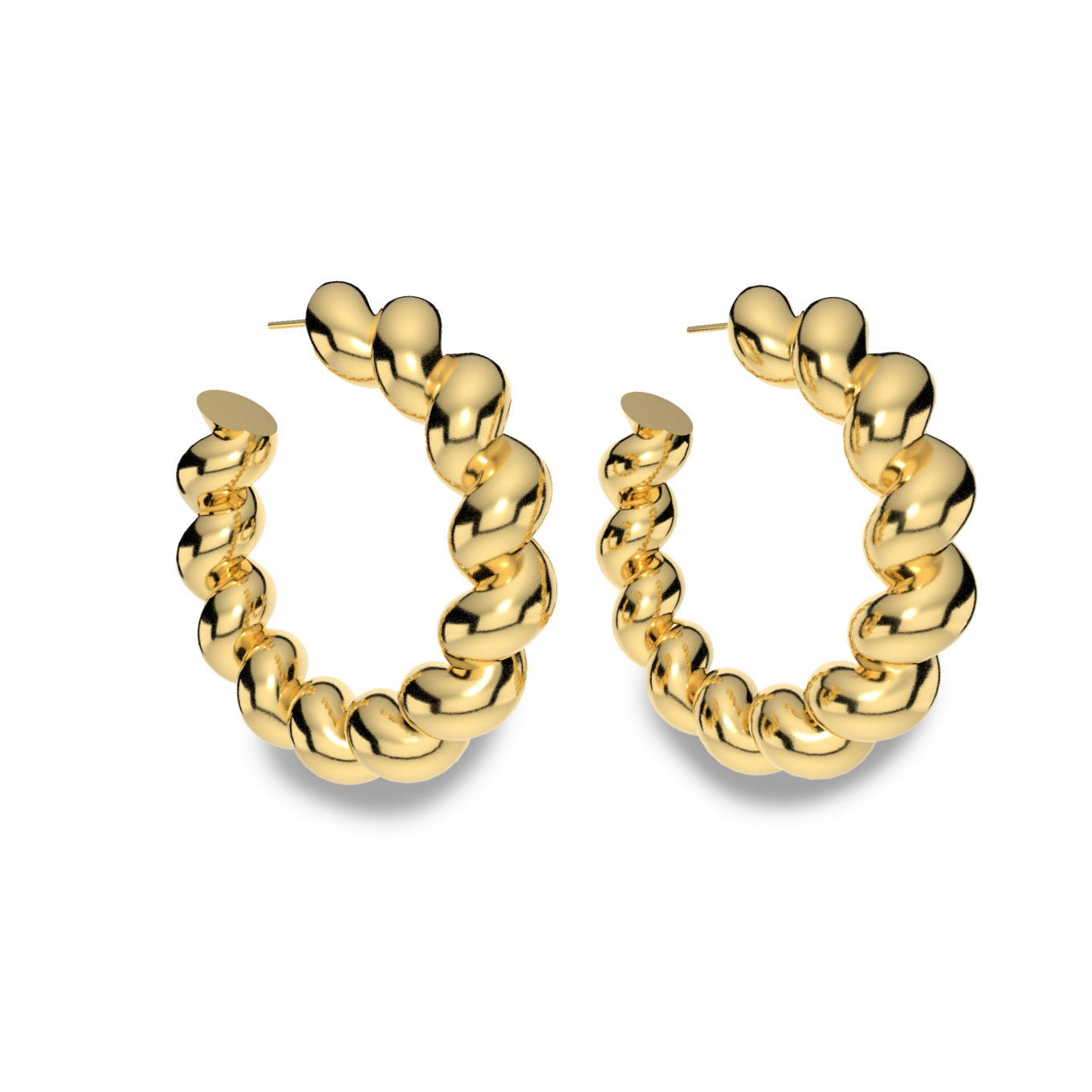 Curl Hoops_ LTEA06_ Gold