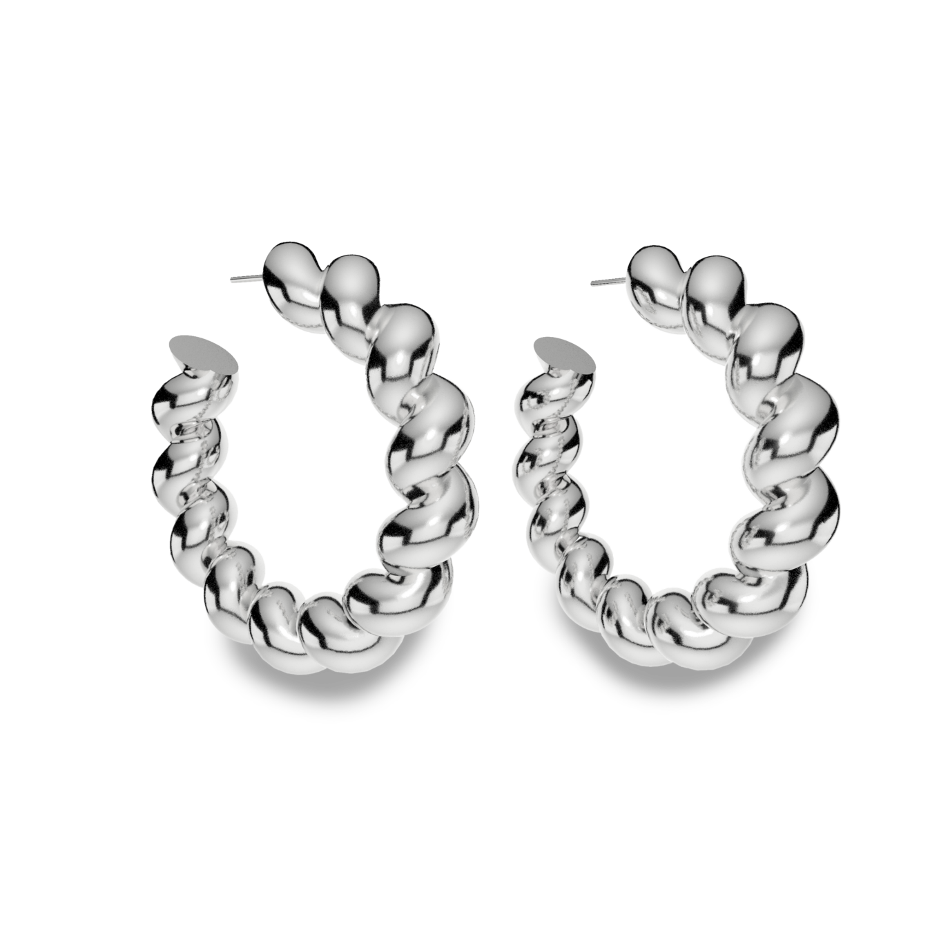 Curl Hoops_ LTEA06_ Silver