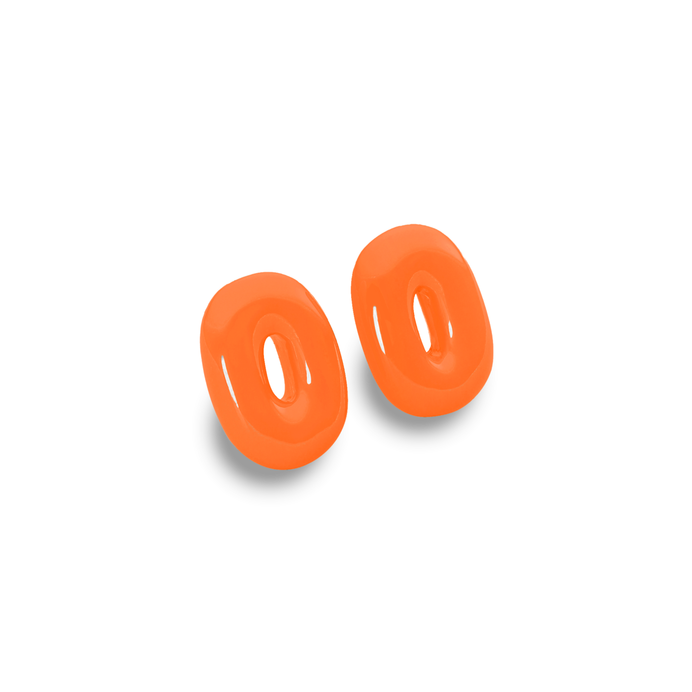 TBOEA06-Torus Earrings - Deep Orange