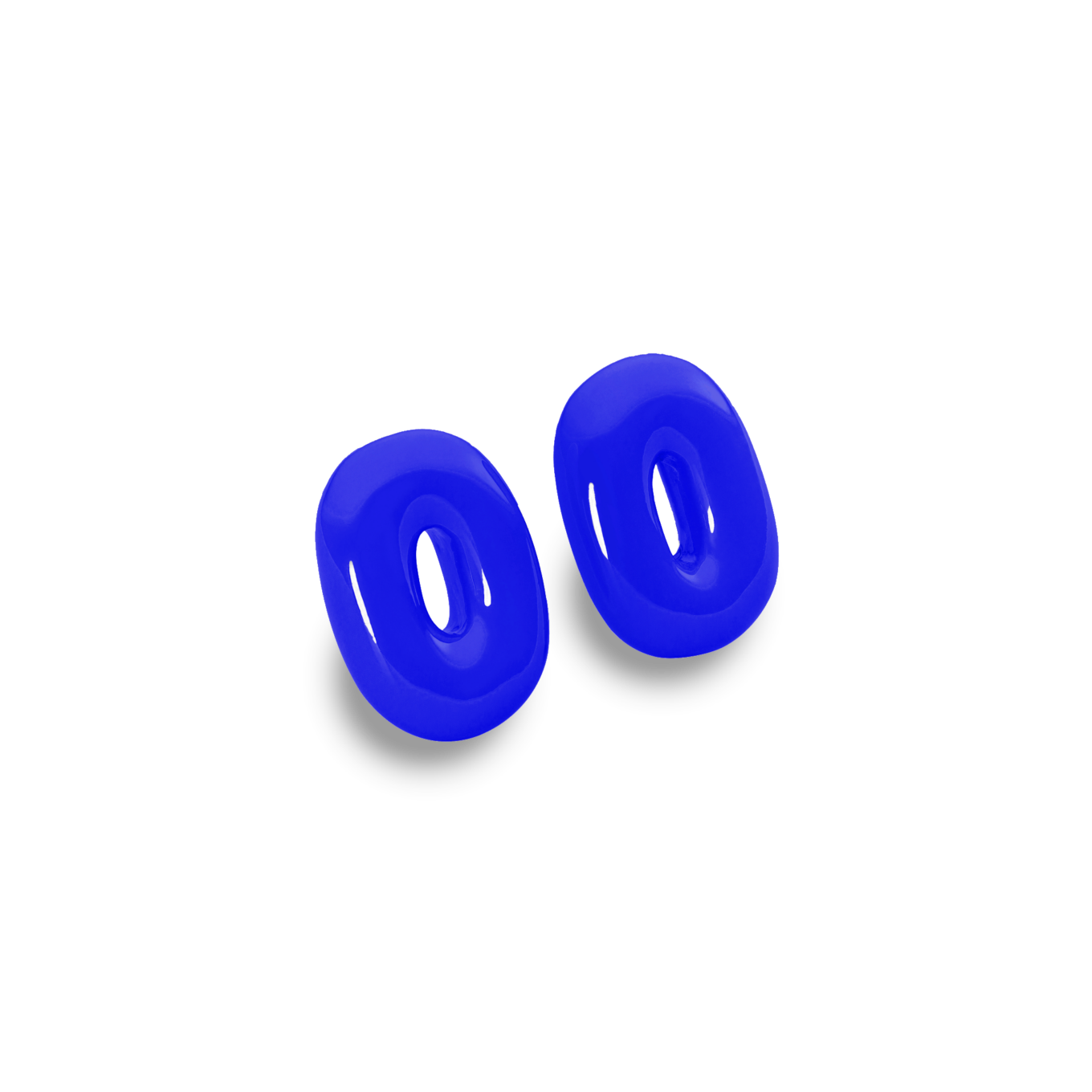 TBOEA06-Torus Earrings - Electric Blue