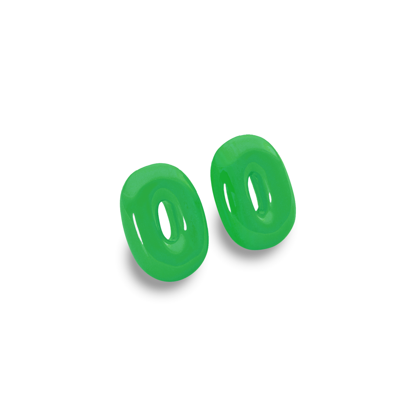 TBOEA06-Torus Earrings - Vivid Green