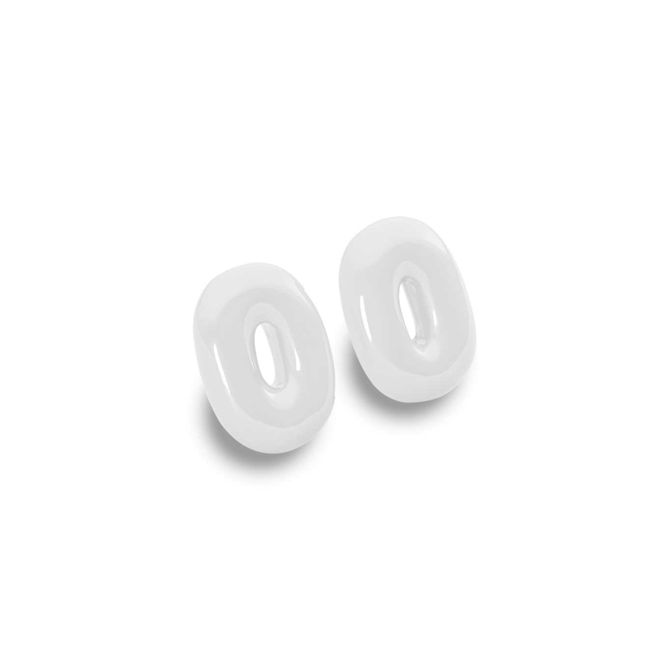 TBOEA06-Torus Earrings - White