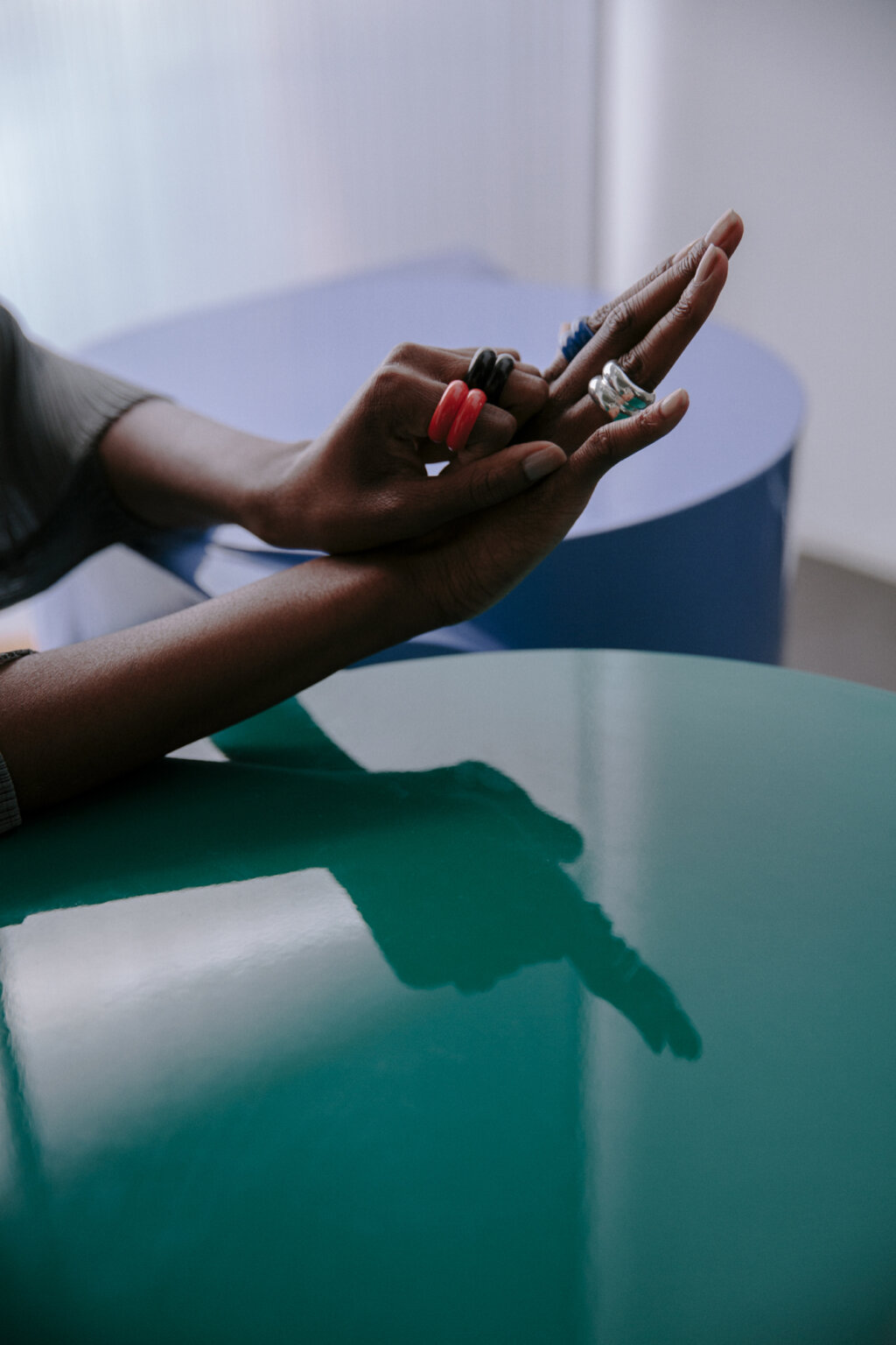 Silver and Stone Breve Rings Uncommon Matters Classic Collection 2