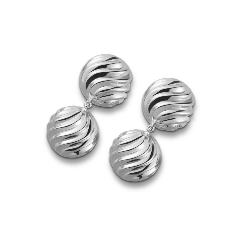 Double Whirl Earrings_ LTEA10 silver