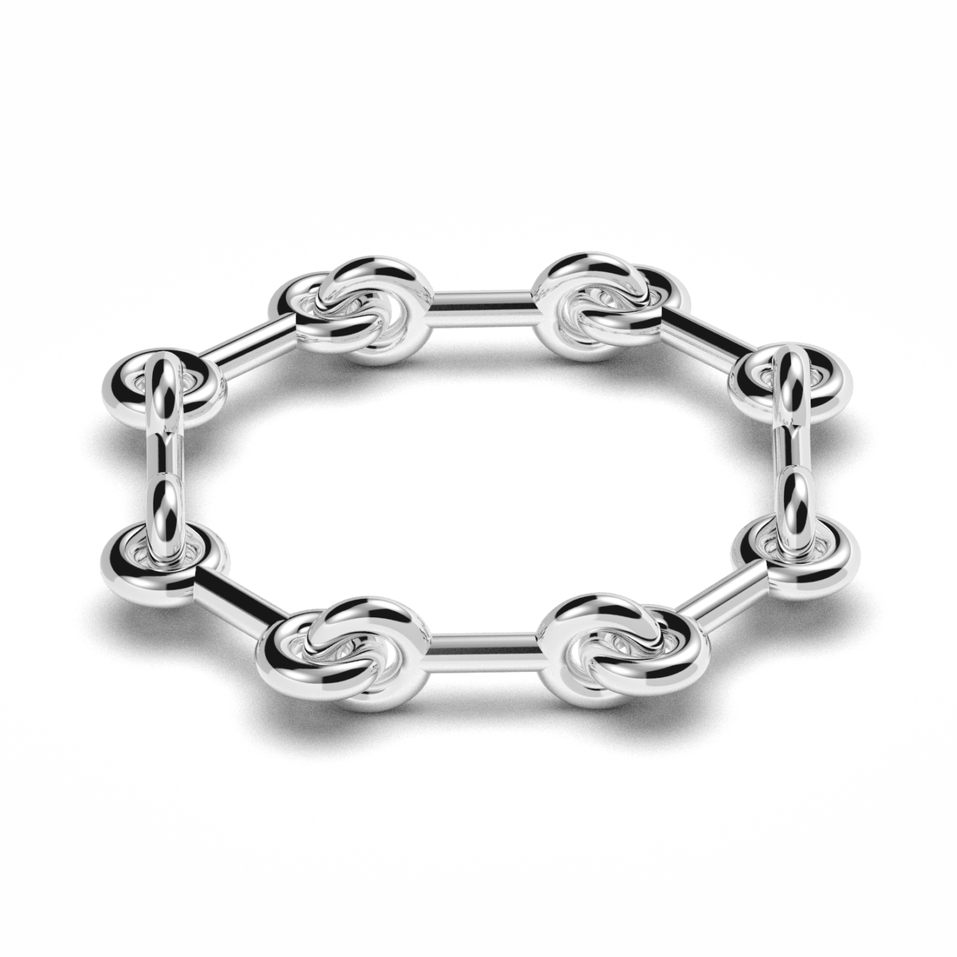 KCCH02-AG-S Chunky Cumulus Knot Collier product image 1