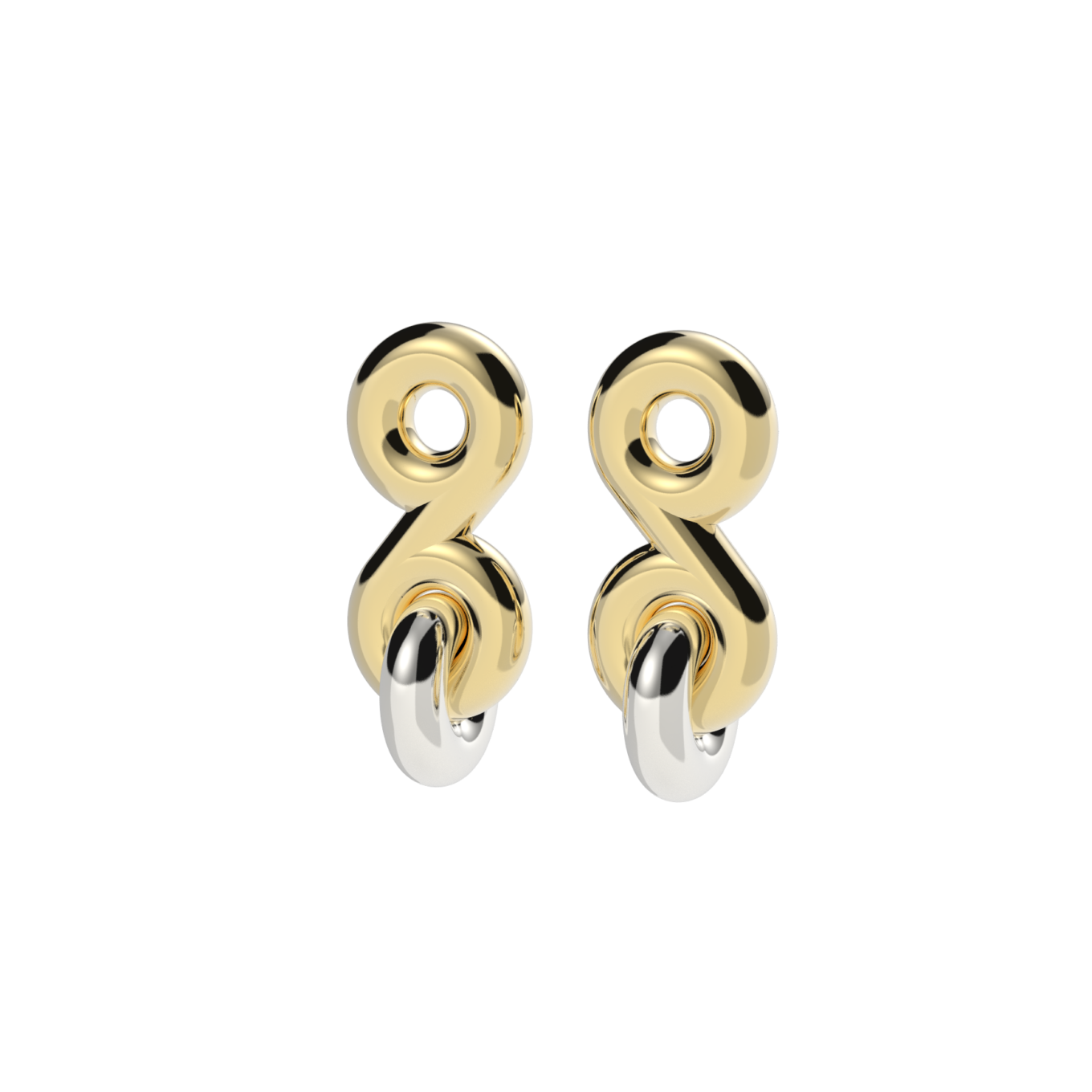 KCEA01-AG-B Knot Lock Short Earring product image 1