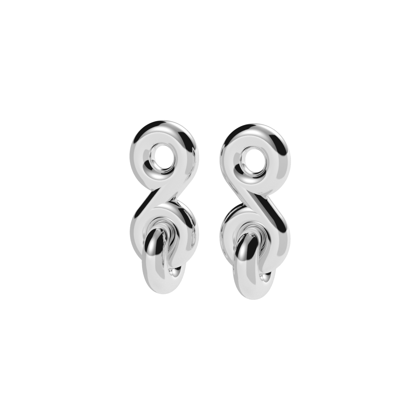 KCEA01-AG-S Knot Lock Short Earring product image 1