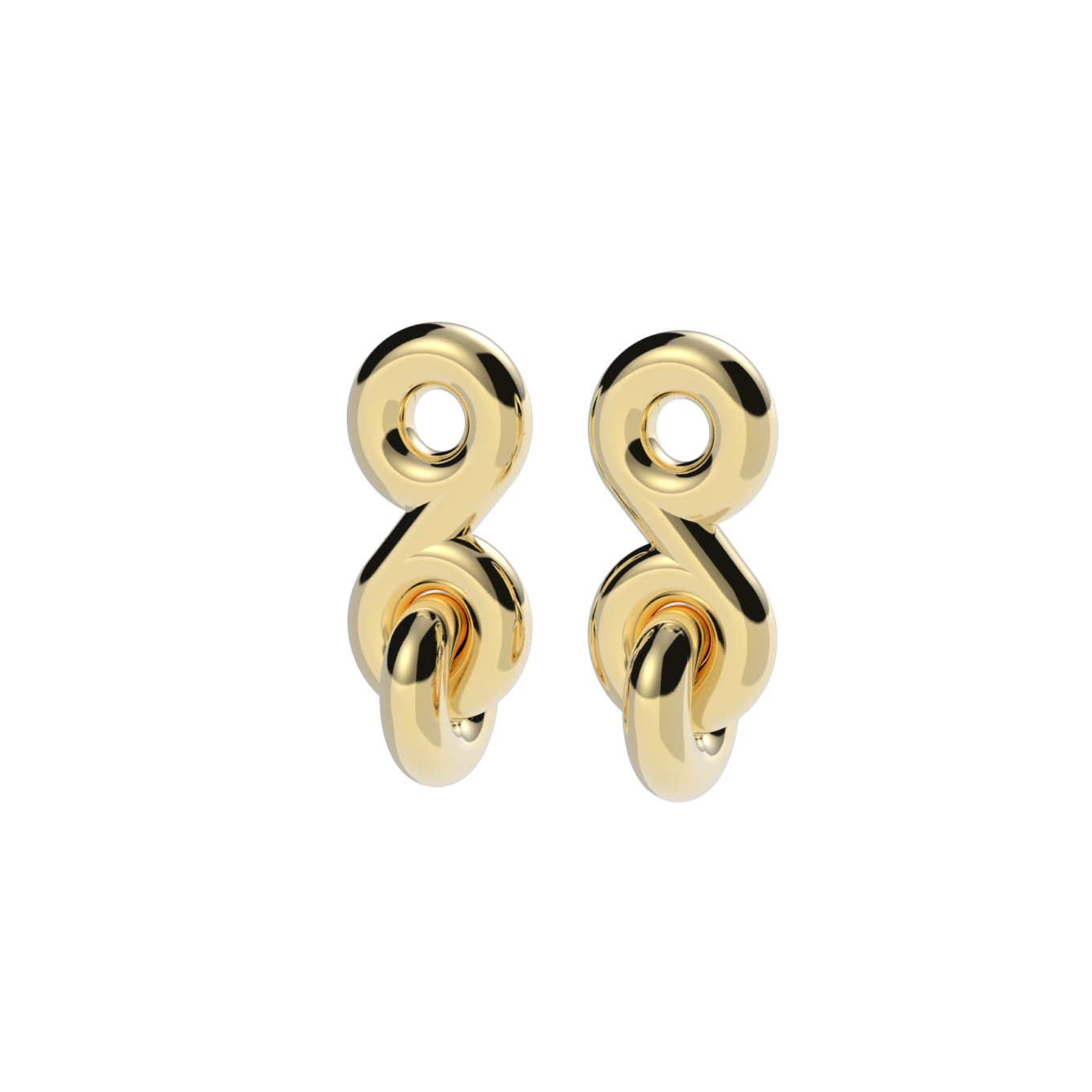 KCEA01-AG-V Knot Lock Short Earring product image 1