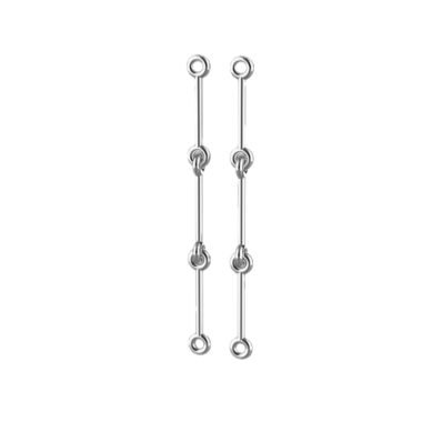 KCEA06-AG-S Long Knot Stick Earring product image 1 copy